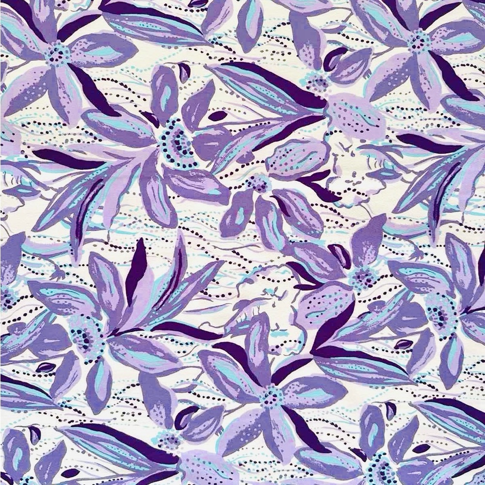 Lilly Pulitzer Fabric Purple Elephant